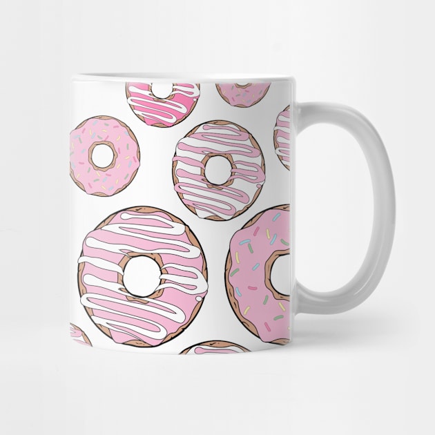 Pattern Of Donuts, Pink Donuts, Sprinkles by Jelena Dunčević